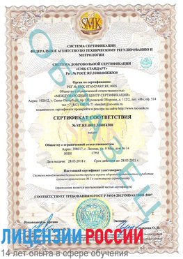 Образец сертификата соответствия Новый Рогачик Сертификат OHSAS 18001